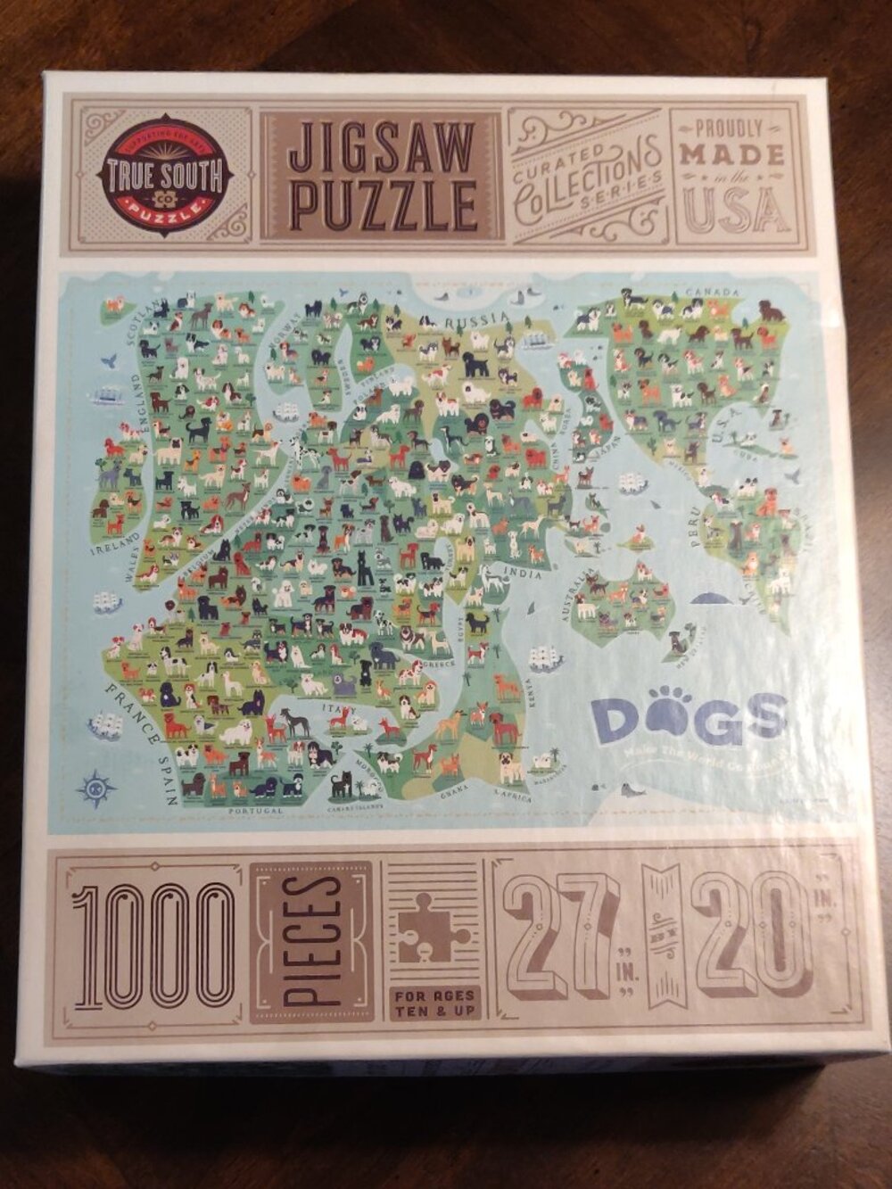 True South Puzzle Company Dogs Make The World Go Round NEW IN BOX